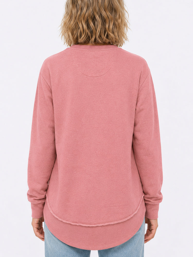 Raw Seam Fleece Sweatshirt