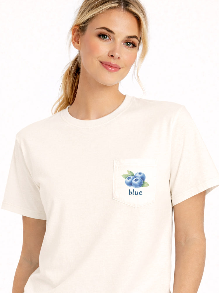 Blueberry Pocket Tee