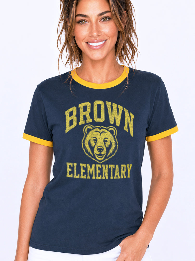 Vintage Brown Elementary Ringer Tee