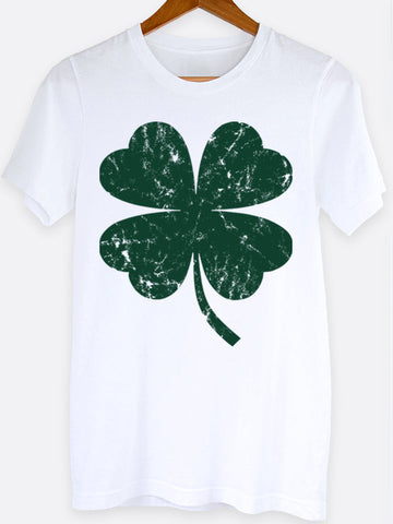 Distressed Clover Graphic Tee