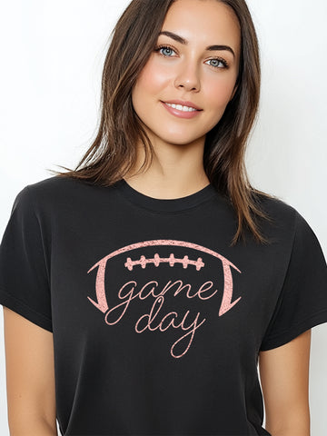 Metallic Game Day Graphic Tee