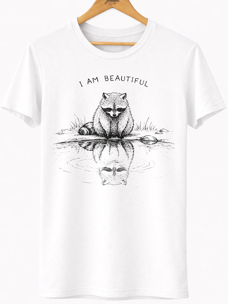 I Am Beautiful Raccoon Graphic Tee