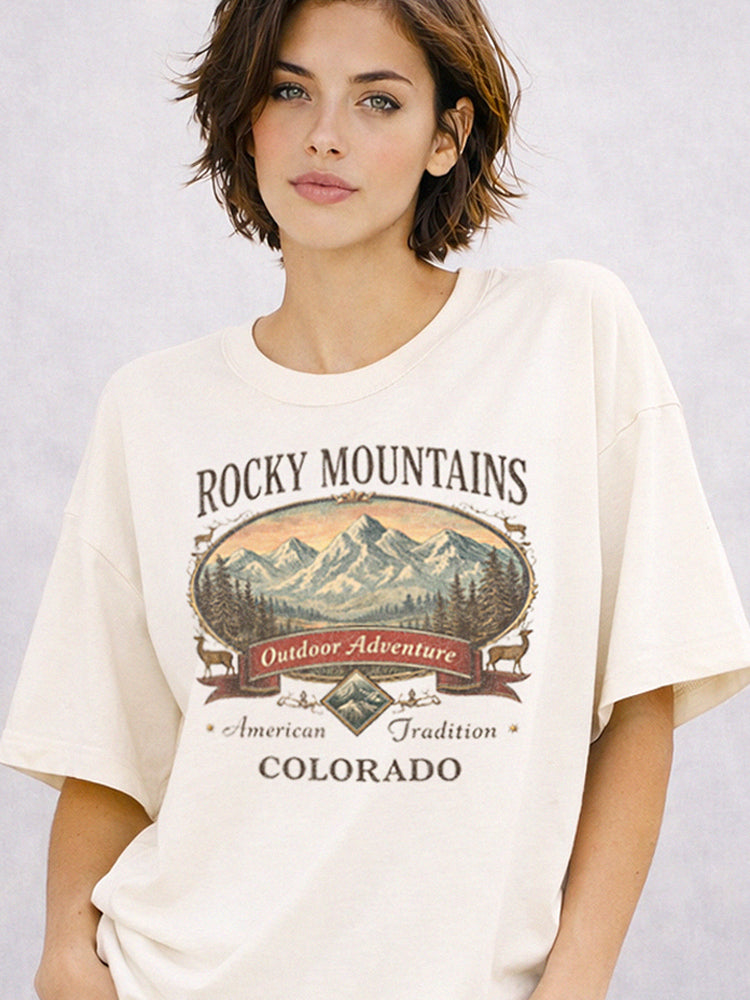 Rocky Mountains Retro Graphic Tee