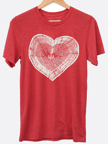Tree Trunk Heart Graphic Tee