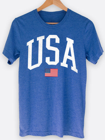 USA With Flag Graphic Tee