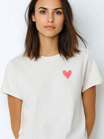 Watercolor Pocket Heart Graphic Tee