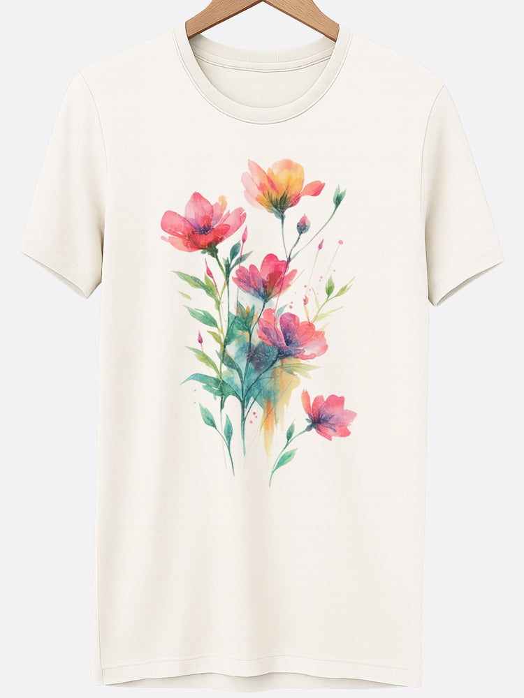 Watercolor Floral Bouquet Graphic Tee